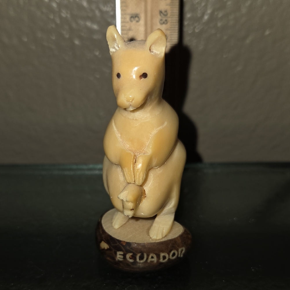 Carved Kangaroo Figurine